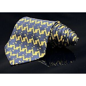 GUITAR  Yellow Zigzag Lighting NECK TIE